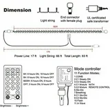 Twinkle Star Christmas Decorations String Lights, Plug-In, 11 Modes, Christmas Lights, Warm White and Multicolor, Memorial Day Decorations, 200 Led, 66ft - Image 6