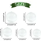 25 Pcs Clear Plastic Fillable Ornaments,Plastic Ornaments Balls,DIY Craft Ball for Christmas, Wedding,Party,Home Decor,DIY Christmas Ornament 5 Different Sizes(5 Size, 30mm, 40mm, 50mm, 60mm,70mm)