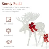 Best Choice Products 8.5ft x 3ft Lighted Inflatable Christmas Santa Claus & Reindeer Indoor Outdoor w/ Electric Fan - Image 4