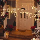 Scidweet Christmas Decorations, 11.5FT Christmas Hanging Curtain Lights for Indoor Outdoor Window Home Xmas Decor